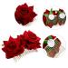 Iwobi Ladies Rose Flower Hair Clip - Elegant Bridal Hair Jewelry for Weddings Parties Halloween & Masquerades (Red) - Buy Online on GoSupps.com