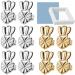 10 Pcs/5 Pairs Earring Backs for Studs, Droopy Ears and Heavy Earring, Upgraded Heavy Earring Support Backs, Tiara Earring Backs to Prevent Drooping, Hypoallergenic Earring Lifters (Silver + Gold)