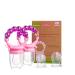 Fruit teat pacifier for fruit and vegetables - suitable from 3 to 6 months and 100% BPA-free for babies (pink)