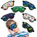 6 Pieces Kids Shark Dinosaur Sleep Mask Soft Satin Eye Mask Boys Sleeping Mask Kids Night Mask for Sleeping Light Blocking Eye Cover with Adjustable Straps for Men Kids Boys 6 Styles(Dinosaur)