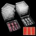 ASTER 10 Pcs Press on Nail Storage Box with Adhesive Double Sided Tape Acrylic Fake Nail Box Nail Display Packaging Box Transparent Nail Storage Boxes for Home DIY Nail Salon(Square Corner)