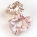 TruSilk 100% Mulberry Silk Scrunchie Gift Set by j&m | Box of 3 Medium Scrunchies - Champagne Pink & Navy | The Purest Silk with Strong Long-Lasting Elastic - Buy Online on GoSupps.com