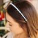 Xfantong Pearl Headbands Full Pearl Head Wear Hoop Bling Hair Headband Bridal Hair Hoop for Women Hair Accessories or Birthday Valentines Day Gifts (Size interval pearls) - Buy Online on GoSupps.com