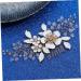 Housoutil Decor Tiara Hair Comb Bridal Hair Accessories Wedding Hair Accessories for Brides Bridal Hair Side Comb Bride Hair Accessories Flower Hair Side Comb Headgear White Metal - Buy Online on GoSupps.com