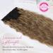 REECHO Clip in Hair Extensions - 5PCS Brown 24 Thick Long Loose Waves HE002 - Invisible Lace Weft Natural Soft Hairpieces for Women - Light Brown with Blonde Highlights - Buy Online on GoSupps.com
