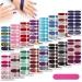 MWOOT 16 Sheets Full Wraps Nail Stickers Assorted Leopard Self Adhesive Nail Polish Stickers with Nail File Nail Art Decals Strips Manicure Kits for DIY Nail Art