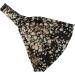 Head Wrap 3 in 1 Headband Black Flower