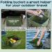 PSG Collapsible Bucket 3.75 Gallon - Portable Square Folding Water Basin for Camping, Fishing & Traveling - Lightweight Wash Basin for Outdoor Activities - Green, 1 Pack - Buy Online on GoSupps.com