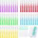 350 Pieces Braces Brush Interdental Brush Floss Brushes Flosser Toothpick Oral Dental Hygiene Cleaners Soft Gum Picks Brow Brushes Dental Cleaners Tooth Cleaning Tool Mixed Color