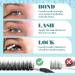 Fluffy Lash Clusters 200D - Long Individual Volume Eyelash Extensions | 14-20mm D Curl Cluster Lashes by CORUSCATE - DIY Thick False Eyelashes at Home - Buy Online on GoSupps.com