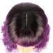 FAELBATY Short Purple Bob Wig with Bangs | Ombre Dark Purple Synthetic Cosplay Wig for Women - Buy Online on GoSupps.com