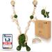 Ariaso praise chain - dino design made of wood and cotton crocheted - gift for birth for girls and boys from 0+ months - including gift card
