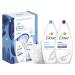 Dove Time to Nourish Body Wash Collection Gift Set with a luxury shower puff perfect gifts for her 2 piece