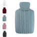 Hugo Frosch Classic Hot Water Bottle 1.8L - Knitted Cover Blue | Eco-Friendly & International Shipping - Buy Online on GoSupps.com