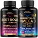 NUTRAHARMONY Beet Root Capsules & Omega 3 Fish Oil Softgels