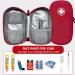 Insulated EpiPen Carry Case - Emergency Medical Bag for Allergies & Diabetes | Fits 2 EpiPens Inhalers & More - Red - Buy Online on GoSupps.com