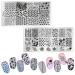 Niceneeded 5Pcs Nail Art Stamps - Flower Nail Stamping Plates for DIY Nail Decoration for Women & Girls - Buy Online on GoSupps.com