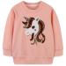 Girls Sweatshirt for Kids Cotton Top Casual Jumper Girl T Shirt Toddler Clothes Long Sleeve Pullover Age 1-12 Years 3-4 Years Unicorn 04