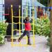 Kids Outdoor Climbing Net - Ninja Warrior Obstacle Course - Polyester Rope for Slackline - Playground Jungle Gym - 4x5 Grid (Yellow) - Buy Online on GoSupps.com