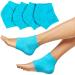 ZenToes Moisturizing Fuzzy Sleep Socks with Vitamin E, Olive Oil and Jojoba Seed Oil to Soften and Hydrate Dry Cracked Heels (Regular, Blue) Regular Fuzzy Blue