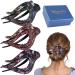 Mistofu 3 Pcs Womens French Curved Hair Clip No Slip Strong Grip Comfortable Hold Girls Ladies Beauty Accessory Fashion Pin Teeth Clamp  extra large hair clips for thick hair (multicolor A)
