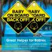 2PCS Baby on Board Safety Sign for Car - Removable Kids Warning Sticker with Suction Cups - Buy Online on GoSupps.com
