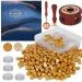 Yagugu Wax Seal Stamp Kit  357Pcs Wax Sealing Sets with Wax Beads  Seal Stamp  Wax Seals Warmer  Spoon  Candles  Wax Seal Kit for Christmas Vintage Envelopes Letters Mailing Crafts Gift (Gold)