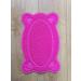 OPUL Bone Style PVC Placemat Waterproof Dog Cat Food Mat Non Slip Dog Puppy Pet Cat Dish Bowl Food Water Mat Wipe Clean FDA Grade (PINK)