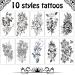 Cerlaza Temporary Flower Tattoos for Women - Semi-Permanent Fake Tatuajes, Long-Lasting & Waterproof Stickers for Half Arm Sleeves and Leg Makeup - Buy Online on GoSupps.com
