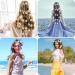 Daisy Flower Hair Crown Summer Solstice Headdress Flower Headbands for Women and Girls Beach Boho Festival Vacation Adjustable Hippie Hair Accessories Travel Wedding Party Headwear - Buy Online on GoSupps.com