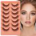 Cat Eye Wispy 16MM 3D Faux Mink Lashes | Natural Clear Band | 7 Pairs Pack by Mavphnee - Buy Online on GoSupps.com