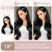 SEGO Hair Part Clip in Extensions - Real Thick Human Hair #1 Smooth Black 1 Tresse 5 Clips 18 (45cm) 90g - Buy Online on GoSupps.com