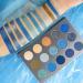 Blue Eyeshadow Palette Matte Shimmer Makeup Eyes, AFFLANO Highly Pigmented Waterproof Eye Shadow Blue Palette, Vegan Nude Silver Grey Glitter Metallic Navy Dark Light Space-Blue Eyeshadow Pallet Shade Eyeshadow Palette-Spa