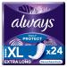 Always Dailies Protect Panty Liners Women Extra Long (24 Pads) Odor Protection Breathable Flexible 24 pieces (1 pack) NEW