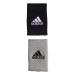 adidas Interval Large Reversible Wristband Black/Aluminum 2 One Size