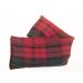 Unscented Microwave wheat bag - UK Made Heat Pack - NON Scent in Plum Tartan Cotton Gift Box Plum Tartan 1 Count (Pack of 1)