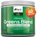Super Greens Powder - 17 Superfoods Powder - 300g 60 Servings - Vitamin & Mineral Rich Formula - No Artificial Ingredients - Vegan & Vegetarian Friendly - Best Value - Made in The UK