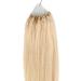 Loop Micro Ring Remy Human Hair Extension Straight Color Bleach Blonde #613 18 inch 50 Strands 0.5g/strand - Buy Online on GoSupps.com