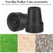 Heavy Duty Replacement Rubber Crutch Tips - 4 PCS Black Non-Slip All Terrain Caps for Canes/Walkers - Buy Online on GoSupps.com