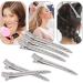 Rmeet Alligator Hair Clips - 24 Pack Metal Crocodile 3.5 Inch Stainless Steel Duck Bill Hair Clamps for Women & Girls - Durable Silver Hair Accessories - Buy Online on GoSupps.com