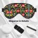 Ukrainian Embroidery Rose Print Sleep Mask | Unisex Double-Sided Eye Mask for Sound Sleep & Skin Care - Buy Online on GoSupps.com