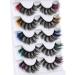 Focipeysa Colored Fluffy Mink Eyelashes - 8D Dramatic Wispy Lashes C Curl - 5 Color Mixed False Eyelashes - Pink Orange Purple Green Blue - Buy Online on GoSupps.com