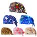 Annhua Working Hat with Buttons Adjustable Scrub Caps Women 6 Pcs