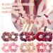 24-Piece Blush Velvet Hair Scrunchies Set with Drawstring Bag - Soft Elastic Hair Bands for Girls and Women | Perfect for Theme Parties and Everyday Use - Buy Online on GoSupps.com