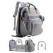 Diaper Bag Backpack with Changing Station, ISMGN Large Diaper Bag Multifunctional Diaper Bag Diaper Bags for Boys, Waterproof Changing Pad,USB Charging Port,Pacifier Case,Toy Bar Light Grey Upgrade Light Gray