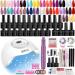 Gel Nail Polish Kit With UV LED Nail Dryer Electric nail drill kit Nail Tools DIY Home Black