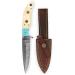 Handmade Perkin Damascus Hunting Knife | Bone & Turquoise Handle | Premium Quality Outdoor Tool - Buy Online on GoSupps.com
