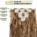 S-noilite 24 Curly Clip in Hair Extensions - Light Brown & Ash Blonde - 8 Piece Full Head Set - Buy Online on GoSupps.com
