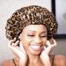 Queen African Silk Double-Layer Satin Bonnet - Reversible Hair Cap for Curly Hair | Leopard Print Sleep Cap - Buy Online on GoSupps.com