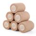 Self-Adhesive Cohesive Wrap Bandage Flexible Stretch Tape Athletic Strong Elastic First Aid Wrap Bandages for Wrist & Hand Ankle Sprains Swelling 6 Packs 3Inch X 5Yards
